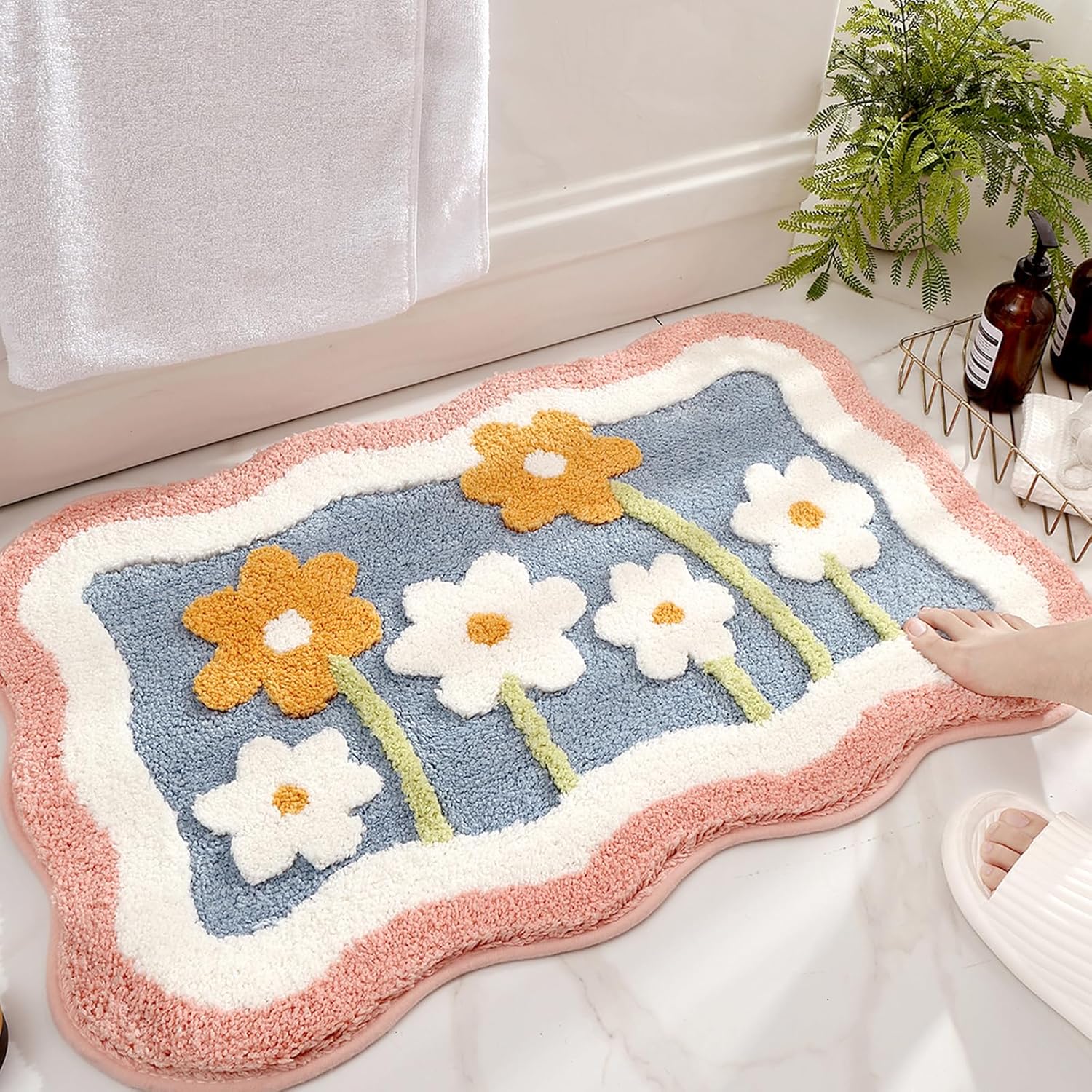 Quick Dry Diatomite Bath Mat - Bath Mat Non Slip Soft Faux