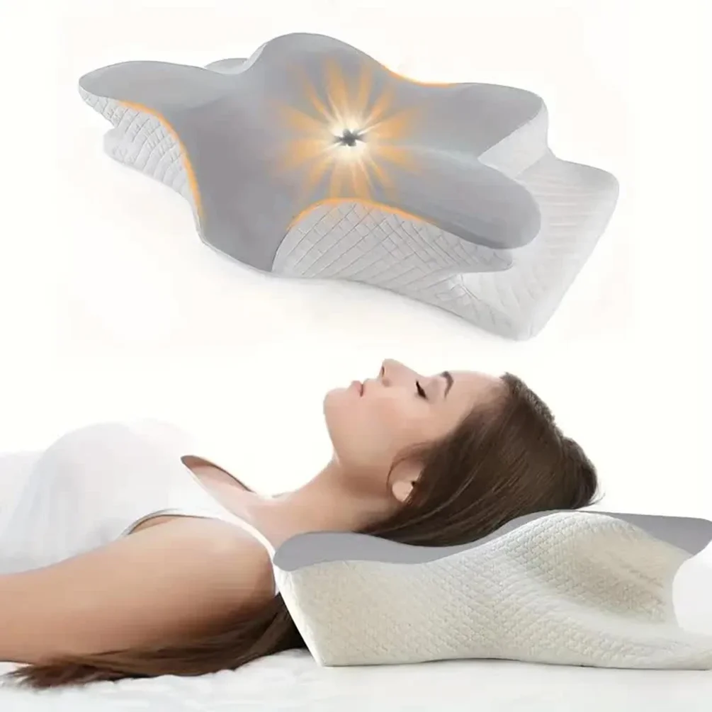 Memory Foam Orthopedic Pillow Neck Pain - Memory Foam Pillows Butterfly Shaped Relaxing