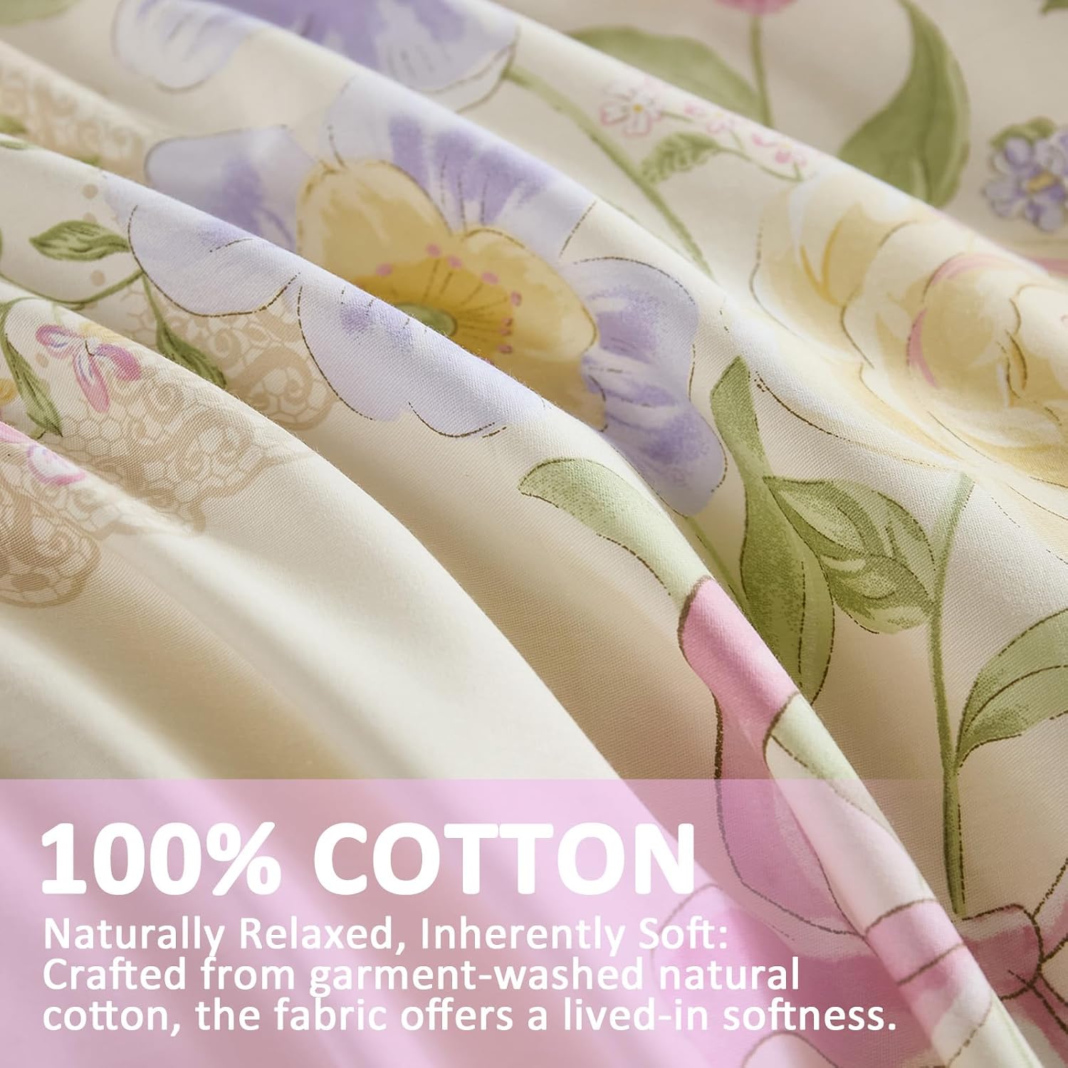 Floral Duvet Cover Queen/King  - đánh giá và giá Aesthetic Floral Duvet Cover