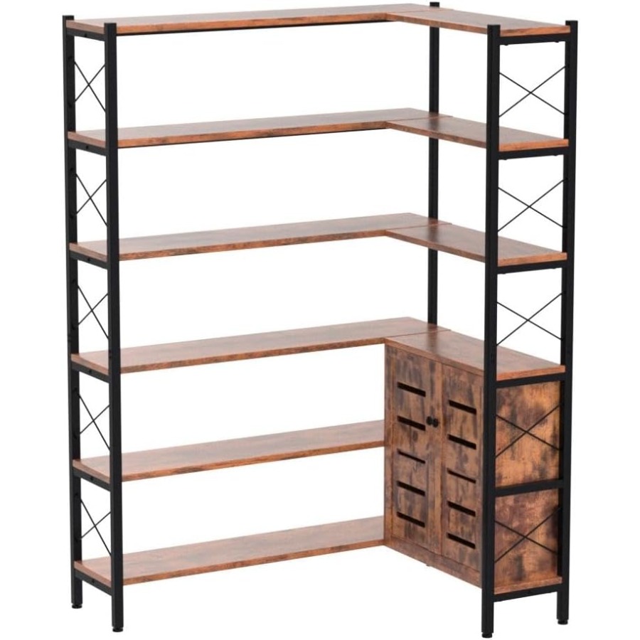 6-Shelf Corner Bookshelf for L - đánh giá và giá Storage & Organization