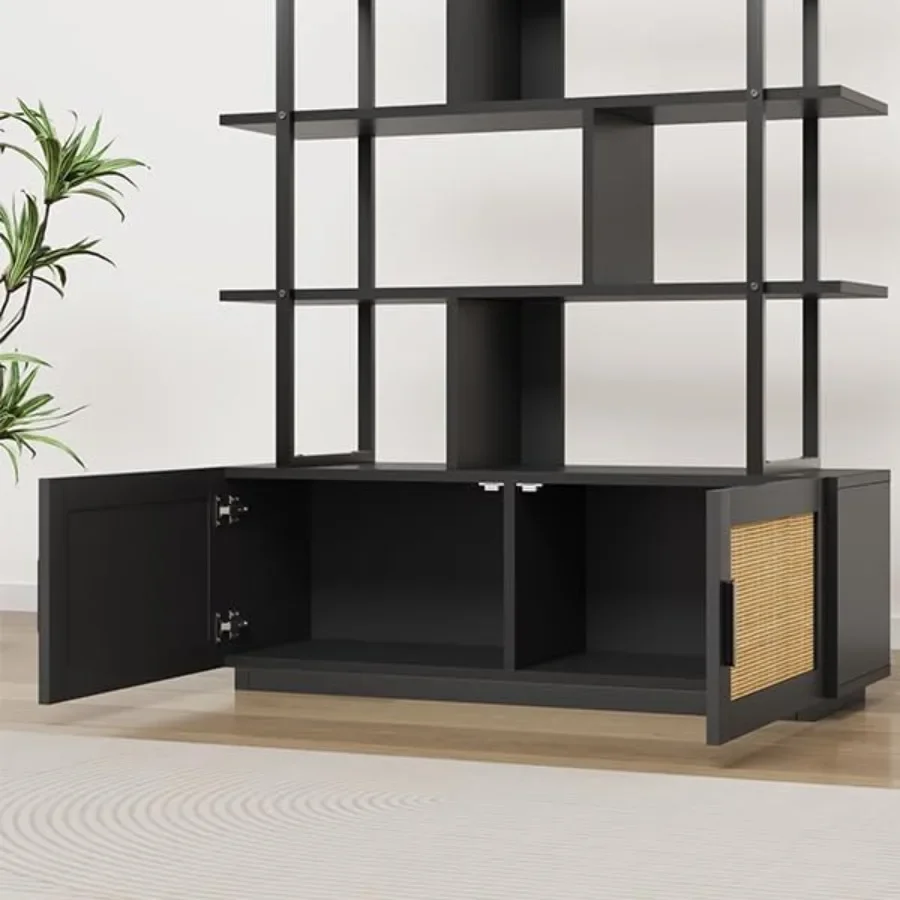 5-Tier Rattan Bookshelf with S - đánh giá và giá Storage & Organization