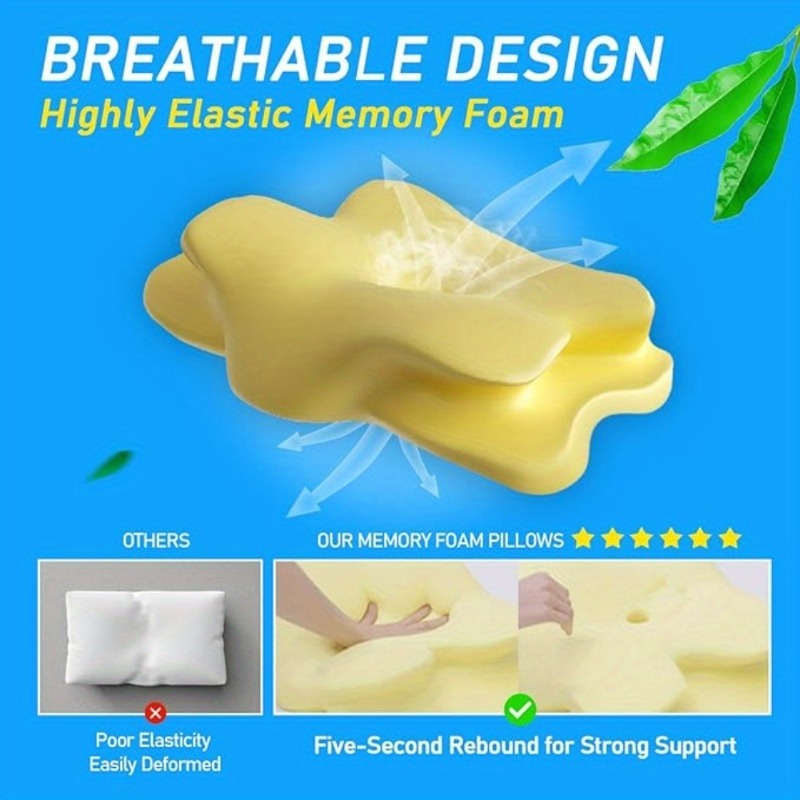 1pcs Ergonomic Memory Foam Cer - đánh giá và giá Memory Foam Orthopedic Pillow Neck Pain