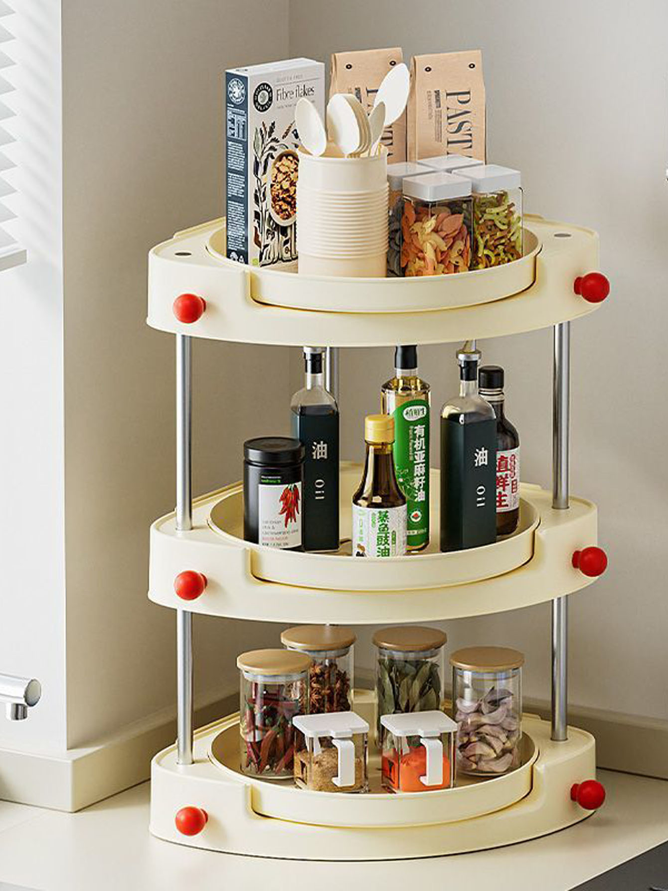 Home storage rack rotating mul - đánh giá và giá Kitchen