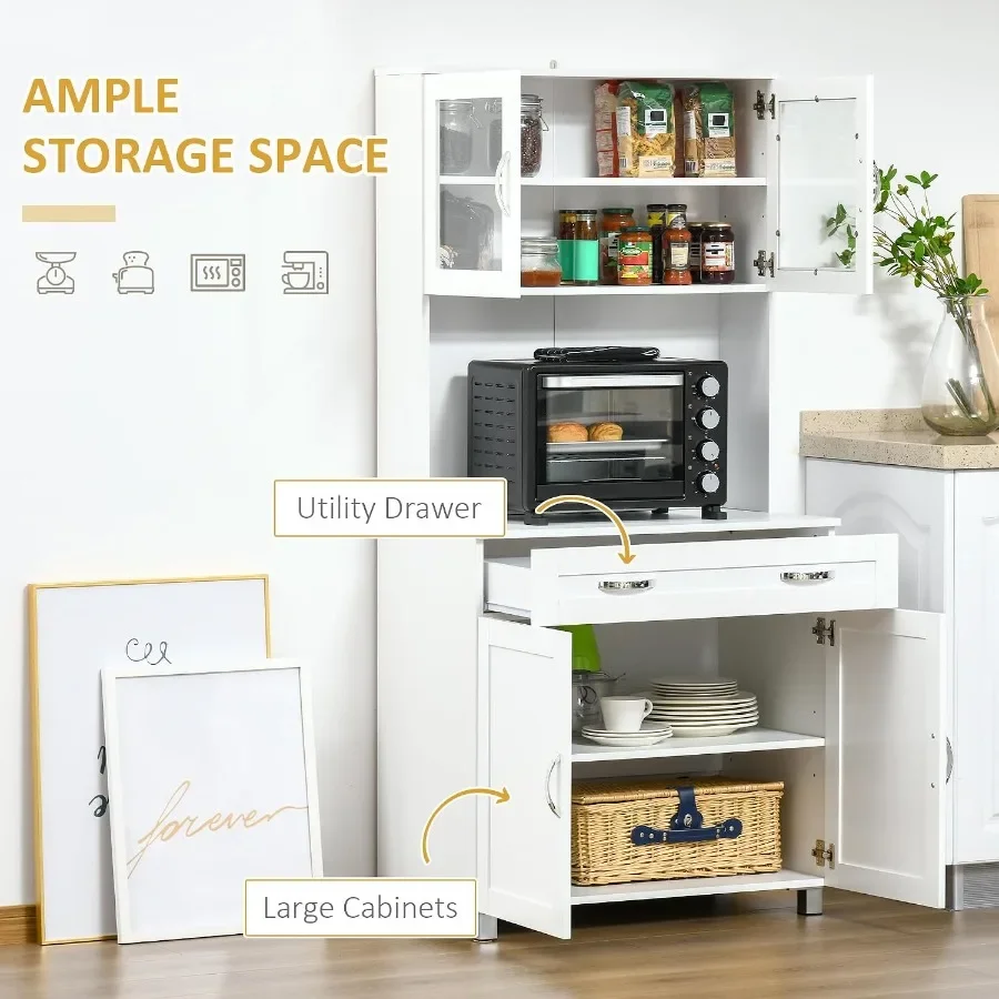 67 Pantry Cabinet Kitchen Hutc - đánh giá và giá Kitchen