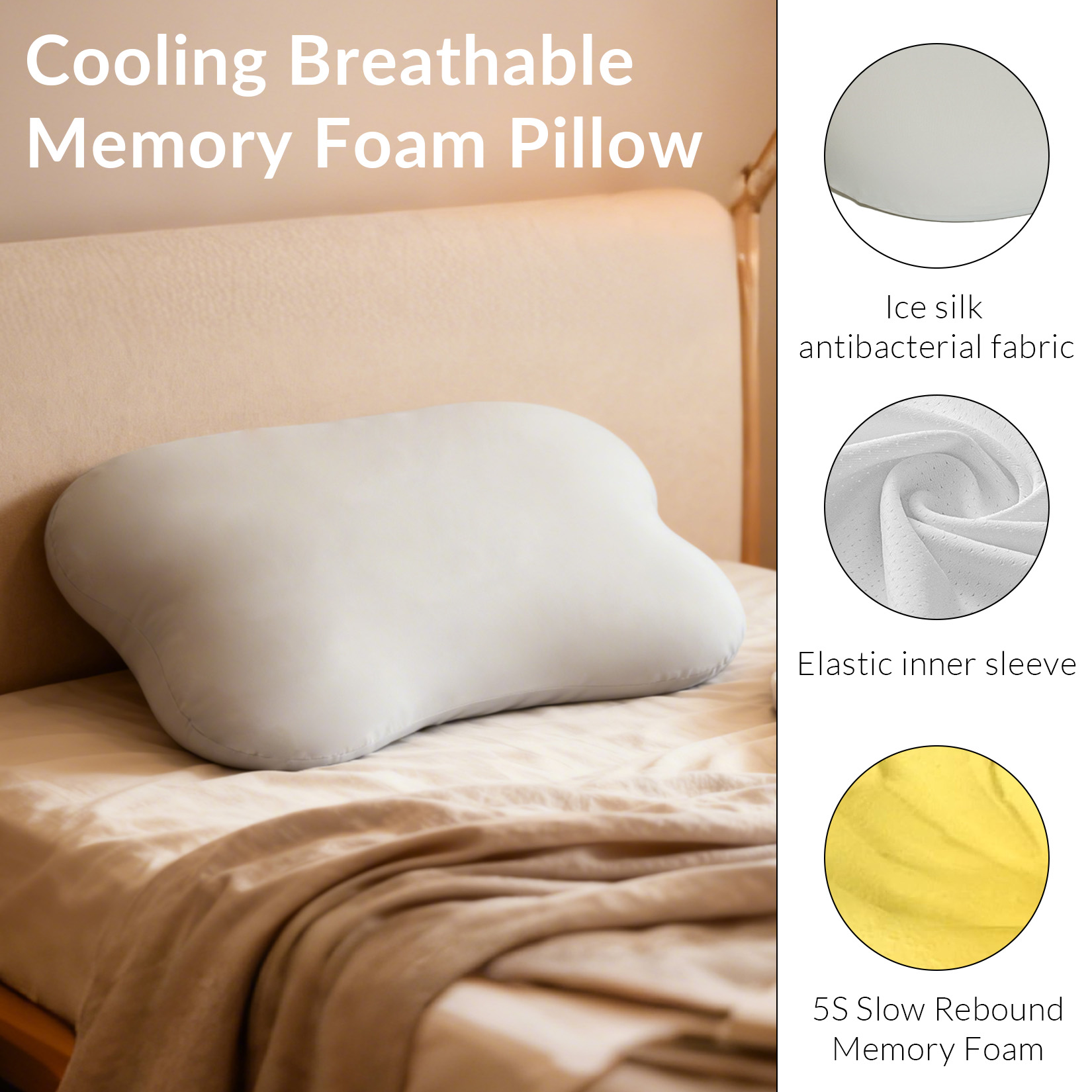 Cervical Neck Pillow for Neck  - đánh giá và giá Memory Foam Orthopedic Pillow Neck Pain