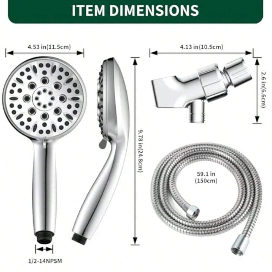 Shower Head 6 Spray Modes Hand - đánh giá và giá High Pressure Shower Head Handheld